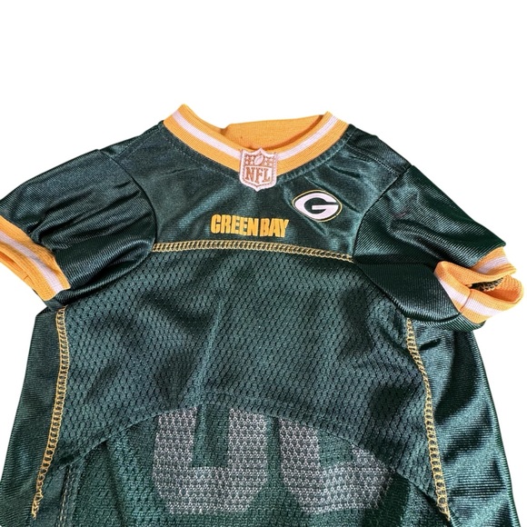 NFL Green Bay Packers Dog Jersey Size Small Pet Apparel Mesh Shirt 00 Green Gold - Picture 5 of 8